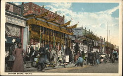 Chines Shops Postcard