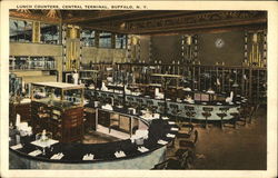 Lunch Counters, Central Terminal Buffalo, NY Postcard Postcard Postcard