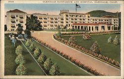 View of Sanitarium and Hospital Glendale, CA Postcard Postcard Postcard