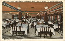 Portion of Famous Hotel Roselyn Dining Room, Fifth and Main Streets Postcard