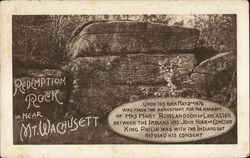 Redemption Rock Near Mt. Wachusett Princeton, MA Postcard Postcard Postcard