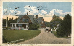 Entrance to Hazelwood Park New Bedford, MA Postcard Postcard Postcard