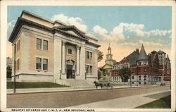 Registry of Deeds and Y.M.C.A. New Bedford, MA Postcard Postcard Postcard