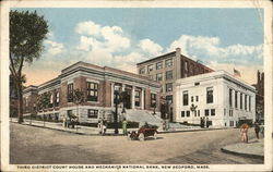 Third District Court House and Mechanics National Bank New Bedford, MA Postcard Postcard Postcard