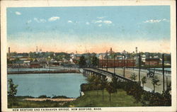 New Bedford and Fairhaven Bridge Massachusetts Postcard Postcard Postcard