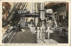 Jonathan Bourne Whaling Museum - Deck of Whale Ship "Lagoda" New Bedford, MA Postcard Postcard Postcard