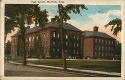 High School Medford, MA Postcard Postcard Postcard