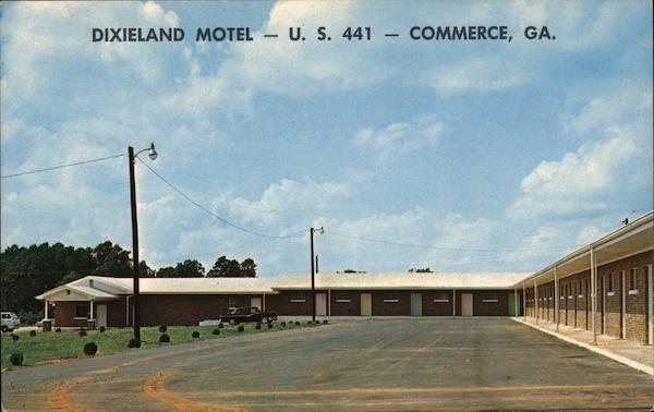 Dixieland Motel Commerce, GA Postcard