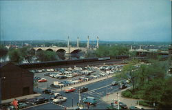 Birdseye View Memorial Bridge Over Connecticut River Springfield, MA Postcard Postcard Postcard