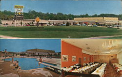 Colony 7 Motor Inn (three views) Postcard