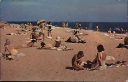 Beach Scene, Cape Cod Postcard