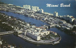 Aerial View Miami Beach, FL Postcard Postcard Postcard