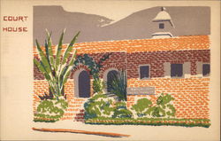 Court House, Topanga Canyon Original Serigraph Hand Made California Postcard Postcard Postcard