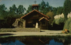 Knott's Berry Farm - The Little Chapel by the Lake Postcard