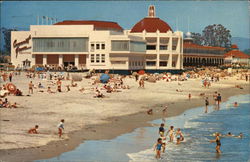 View of Beach and Casino Postcard