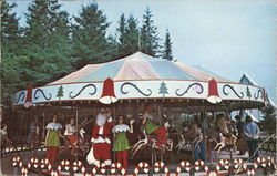 Santa's Reindeer Merry-go-round Jefferson, NH Postcard Postcard Postcard