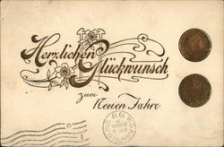 Herzlichen Glucknunsch zum Neuen Jahre Postcard