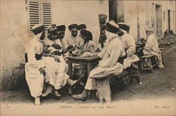 Spahis au Cafe Maure Postcard