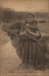 Scene et Types: Petite Bedouine Tunisia Africa Postcard Postcard Postcard