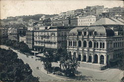 Le Theatre et la Place de la Republique Postcard