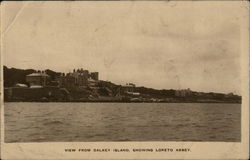 View from Dalkey Island, showing Loreto Abbey Ireland Postcard Postcard Postcard