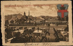 Blick vom Hotel zum Riesen-Furstenhof u Anker Coblenz, Germany Postcard Postcard Postcard