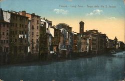 Lung Arno behind Via S. Jacopo Postcard