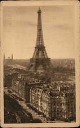 Perspective Sur La Tour Eiffel Paris, France Postcard Postcard Postcard