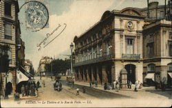 Le Theatre det la Rue de Veste Reims, France Postcard Postcard Postcard