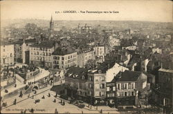 Vue Panoramique Vers la Gare Limoges, France Postcard Postcard Postcard