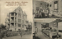 Pension Villa Herta Wiesbaden, Germany Postcard Postcard Postcard