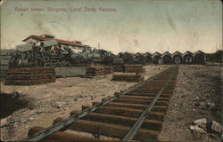 Repair Shops, Canal Zone Postcard