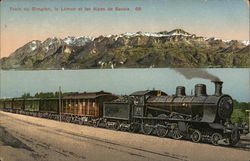 Train du Simplon, le Leman et las Alpes du Savoie Railroad (Scenic) Postcard Postcard Postcard