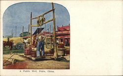 A Public Well Peking, China Postcard Postcard Postcard