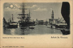 Aspetto dal Ponte della Veneta Marina - Saluti da Venezia Postcard