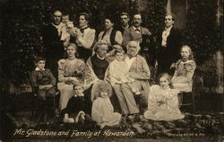 Mr Gladstone and Family at Hawarden Wales Postcard Postcard Postcard