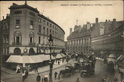 Regent Street & Piccadilly Hotel London, England Postcard Postcard Postcard