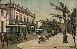 Plaza de Zaragoza y Palacio Municipal Postcard