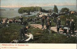 Faittjanstofning vid Backamo hed. World War I Postcard Postcard Postcard