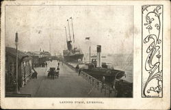 Landing Stage, Liverpool UK Merseyside Postcard Postcard Postcard