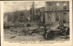 Chemin des Dames - Restes d'une Section Automobile Allemande Postcard