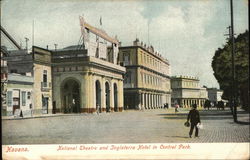 National Theatre and Inglaterra Hotel in Central Park Postcard