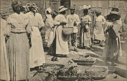 Market Scene Sandy Point, St. Kitts Caribbean Islands Postcard Postcard Postcard