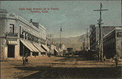 Calle Juan Antonio de la Puente Torreon, Mexico Postcard Postcard Postcard