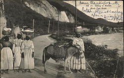 Going to Market. Rock Fort Road Postcard