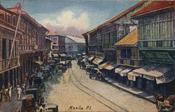 Escolta - Street Scene Manila, Philippines Southeast Asia Postcard Postcard Postcard