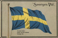 Swedish Flag, Sveriges Val, Svenska Folket Sweden Postcard Postcard Postcard