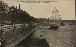 View of Thames Embankment London, England Postcard Postcard Postcard