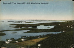 Panoramic View From Gibb's Hill Lighthouse Bermuda Postcard Postcard Postcard