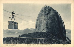 Cable Car to Sugar Loaf Mountain Rio de Janeiro, Brazil Postcard Postcard Postcard